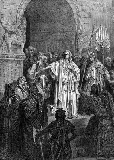Queen Vashti (engraving by Doré) by Gustave Dore